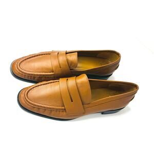 ATP Atelier Airola Tan Caramel Penny Loafers Women’s Size 39 Leather Italy
